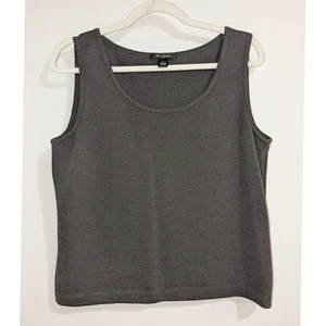 St. John Santana Knit Scoop Neck Tank Top Brown Size M - Picture 1 of 4