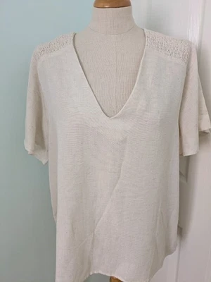 Ladies new top linen-blend size Medium. £3.00 - Image 1 of 4