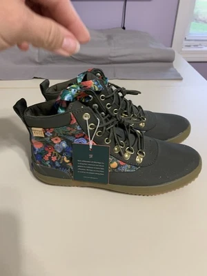 Keds Rifle Paper Co. Scout Boot Water-Resistant Botanical Canvas Olive Sz 7.5 - Image 1 of 4