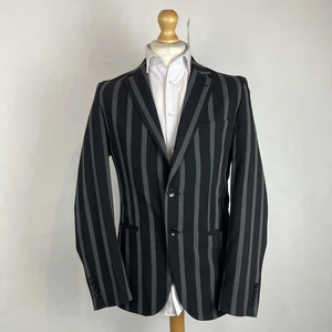 Chaqueta Blazer Bolongaro Trevor Boating Para Hombre 40R Negro y Gris Rayas Regata - Imagen 1 de 14