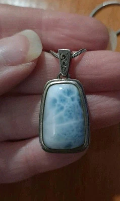 Collar pequeño Marahlago Larimar de plata de ley colección Hanna Foto 1 de 4