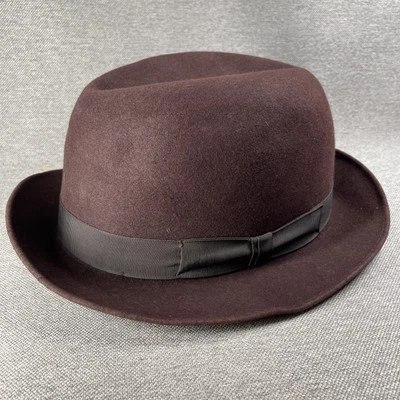 Vintage 1960s STETSON ROYAL Dark Brown Fedora Hat - Image 1 of 4
