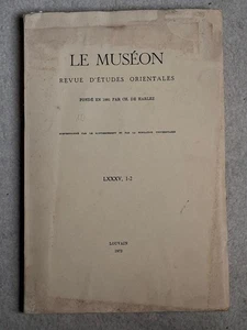 Le muséon, Revue d'études orientales LXXXV Band 1 bis 4 Louvain 1972 - Bild 1 von 1