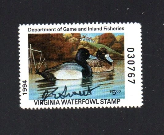 VIRGINIA    VA7  WATERFOWL DUCK STAMP  1994  MNH  PRISTINE ARTIST SIGNED - Image 1 of 1