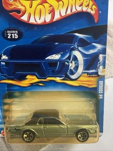 2002 Hot Wheels Collector #215 '68 COUGAR Green Flat-Black Roof NIB - Picture 1 of 2