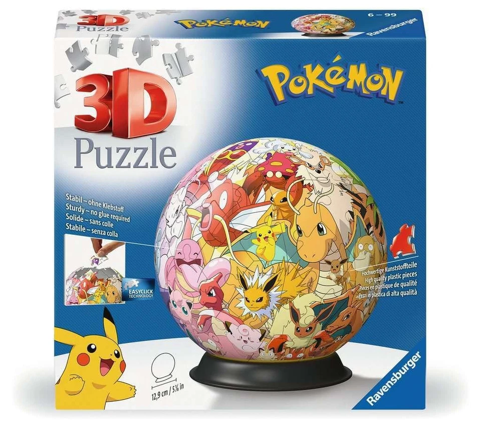 Ravensburger 3D 11595 Kanto Region - 3D Puzzle Ball - for Pokémon