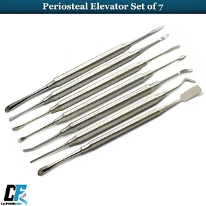 Juego de 7 instrumentos dentistas implantes dentales elevador de periostio quirúrgico de muda CE - Imagen 1 de 8