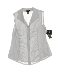 Top informal para mujer Alfani sin mangas fruncido delantero - gris lavado - talla 14 - Imagen 1 de 4