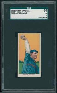 1910 T206 WHITE BORDER SWEET CAPORAL ART FROMME PSA 5 EX B4