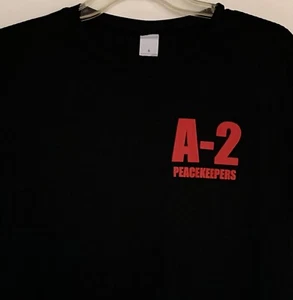 Sport Tek A-2 Or 2nd Amendment Black Polyester Tee Shirt PeaceKeepers *Chest 34” - Picture 1 of 7