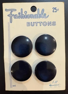 Fashionable Sewing Buttons Complete Original Card Plastic 1 hole Blue-Black - Picture 1 of 1
