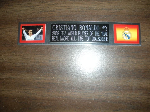 CRISTIANO RONALDO (SOCCER) NAMEPLATE FOR SIGNED BALL CASE/JERSEY CASE/PHOTO Cover
