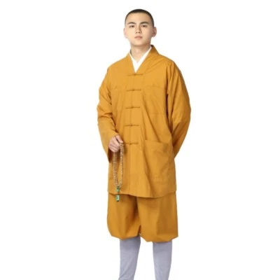 Monje Kung Fu Uniforme Templo Shaolin Disfraz Bata Budista Meditatio Tai Chi Traje Foto 1 de 4