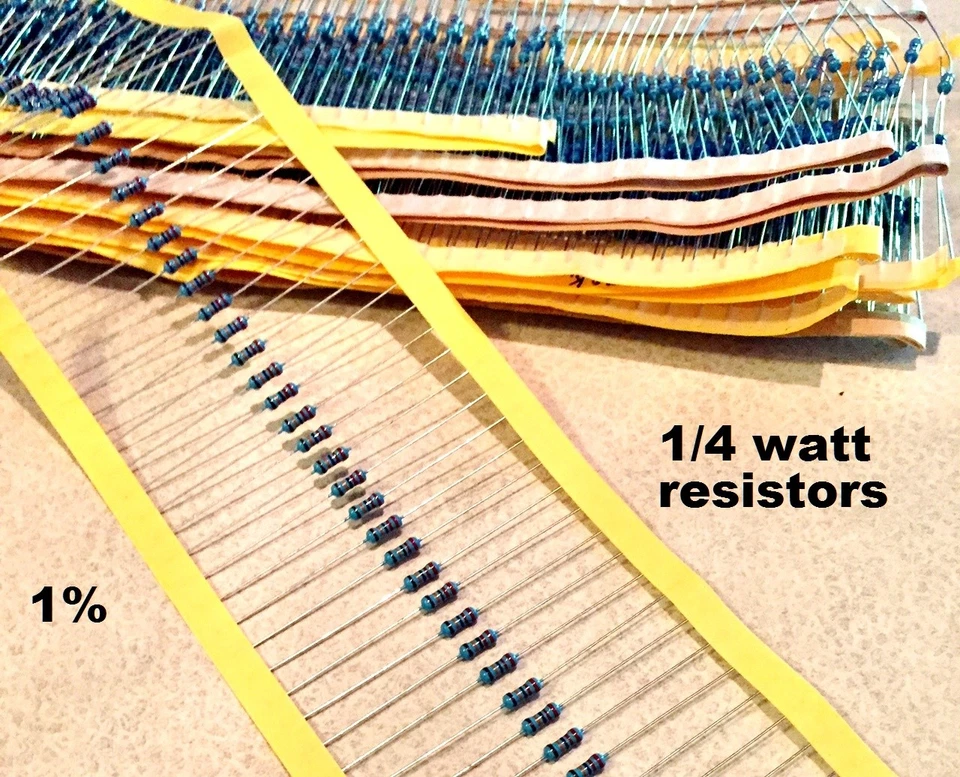 UNKNOWN 10 pcs 1 MEG ohm 1/4W 0.25W 1% Metal Film Resistor