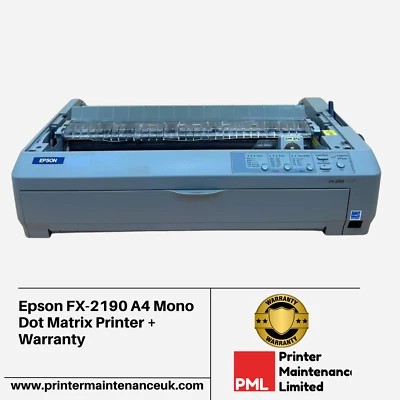 Epson FX-2190 A4 Mono Dot Matrix Printer + Warranty - Image 1 of 4