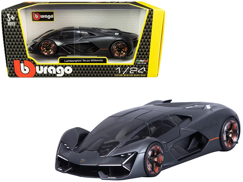 Lamborghini Terzo Millennio - Gray Diecast 1 24 Model Car - Bburago 21094GRY