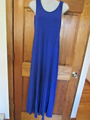 $99 A PEA IN THE POD MATERNITY DRESS Maxi Rayon Spandx Jersey Blue SMALL 2 4 35" - Image 1 of 4