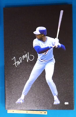 FRED MCGRIFF HOF Signed Auto Blue Jays MLB Canvas 20x30 Photo 💎 Beckett WITNESS - Image 1 of 4