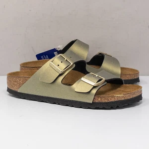 Birkenstock Arizona Icy Metallic Gold Sandals, Size 36 Narrow (5-5.5 US) - Picture 1 of 7