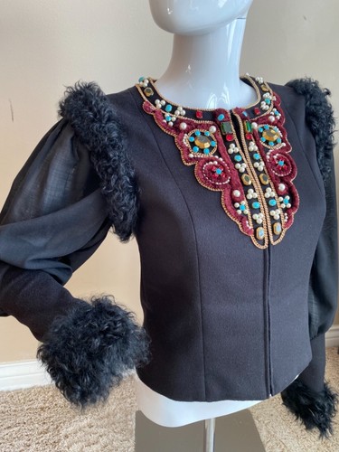 CHANEL GIACCA CASHMERE INGIOIELLATA BLAZER 38 09A $10K