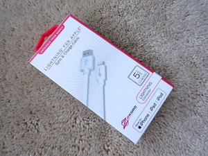 ZipKord Charge with Fast charging Cable For iPod/iPhone/iPad - White/Gray; a3 - Picture 1 of 7