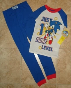 SONIC The Hedgehog Pajamas Boy's 8 NEW 2 piece Set Shirt Pants SNUG FIT Pjs Sets - Picture 1 of 3