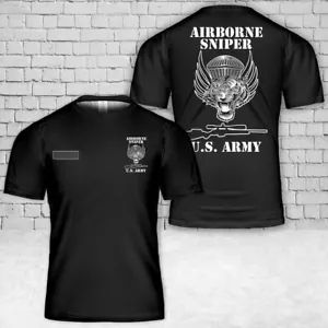T-Shirt Personalizzata Nome US Army Airborne Sniper 3D - Foto 1 di 2