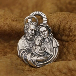925 Sterling Silver Virgin Mary Madonna Jesus Christ Pendant Jewellery TA343B BZ - Picture 1 of 15