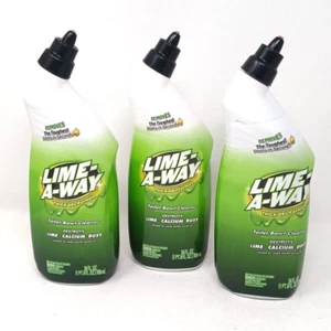 LOT of 3 LIME AWAY TOILET BOWL CLEANER THICK GEL FORMULA LARGE SIZE 24 OZ BOTTLE - Picture 1 of 3