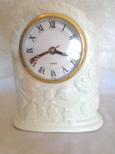 Ceramic Quartz 6.5 inch Tall Battery Operated Clock (#5745). - Picture 1 of 10