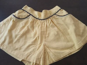 Janie and Jack Girls Bright yellow Blue trim Skort Sz 5 pockets 2014 bottom  - Picture 1 of 5