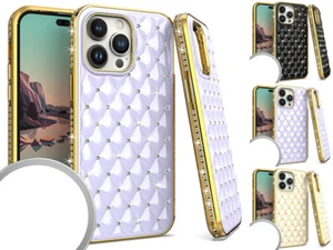 Custodia per iPhone 14 Pro / iPhone 14 Pro Max Spot Diamond Bling Stud Cover + Prytool - Foto 1 di 10
