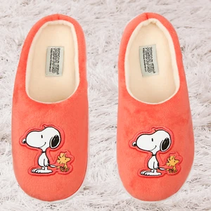Peanuts Snoopy Clog Slippers 75 Years Velvet Soft Fleece Lined House Shoes WOM 8 - Picture 1 of 9