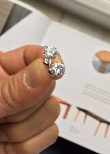 Mens Ladies 2.00 ct. Lab Diamond 18K W Gold Filled Screw Back Stud Earrings 7mm