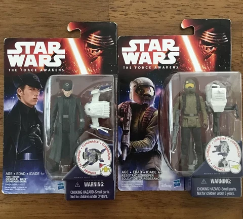 Star Wars Force Awakens Figure GENERAL HUX & RESISTANCE TROOPER Lot New 2015 Cover