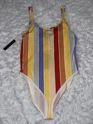 NUEVO Body Nike Para Mujer Retro Mujer Multicolor Rayas CJ2506-100 MEDIANO Foto 1 de 4