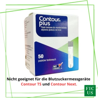 CONTOUR PLUS 50 X BLUTZUCKER TESTSTREIFEN TESTSTRIPS NEU NEW OVP EXP. 06-2026