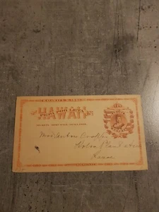 HAWAII AKAHI KENETA KALAKAUA.R.1881. OLD POST CARD CARTE POSTALE CIRCULED - Picture 1 of 2