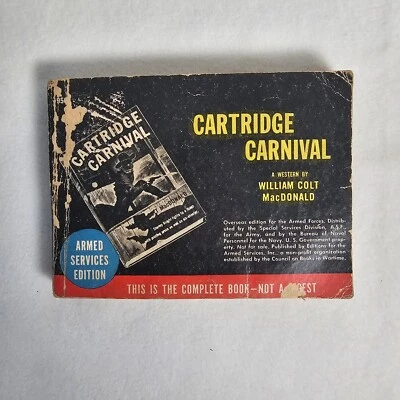 Cartridge Carnival, by William Colt MacDonald 1945 - Armed Services Edition #956 Foto 1 de 4