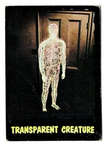 1964 BUBBLES INC. OUTER LIMITS KARTE # 3 TRANSPARENTE KREATUR *SCHÖN* - Bild 1 von 2