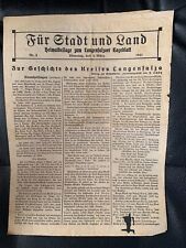 Für Stadt und Land. Heimatbeilage zum Langensalzaer Tageblatt 1941