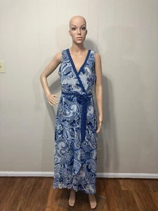 NEW! "Sandra Darren" Partially Lined Belted Polyester Summer Dress Size 8 - Picture 1 of 14