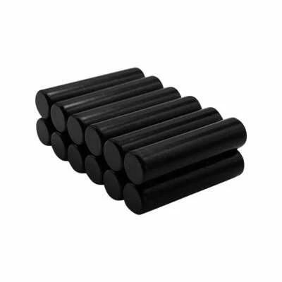 TOTALELEMENT 1/4 x 1 Inch Neodymium Cylinder Magnets N42 Black Epoxy Coating (12 Pack)