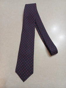Chaps Ralph Lauren Tie Navy Blue Red Floral Wool - Picture 1 of 4