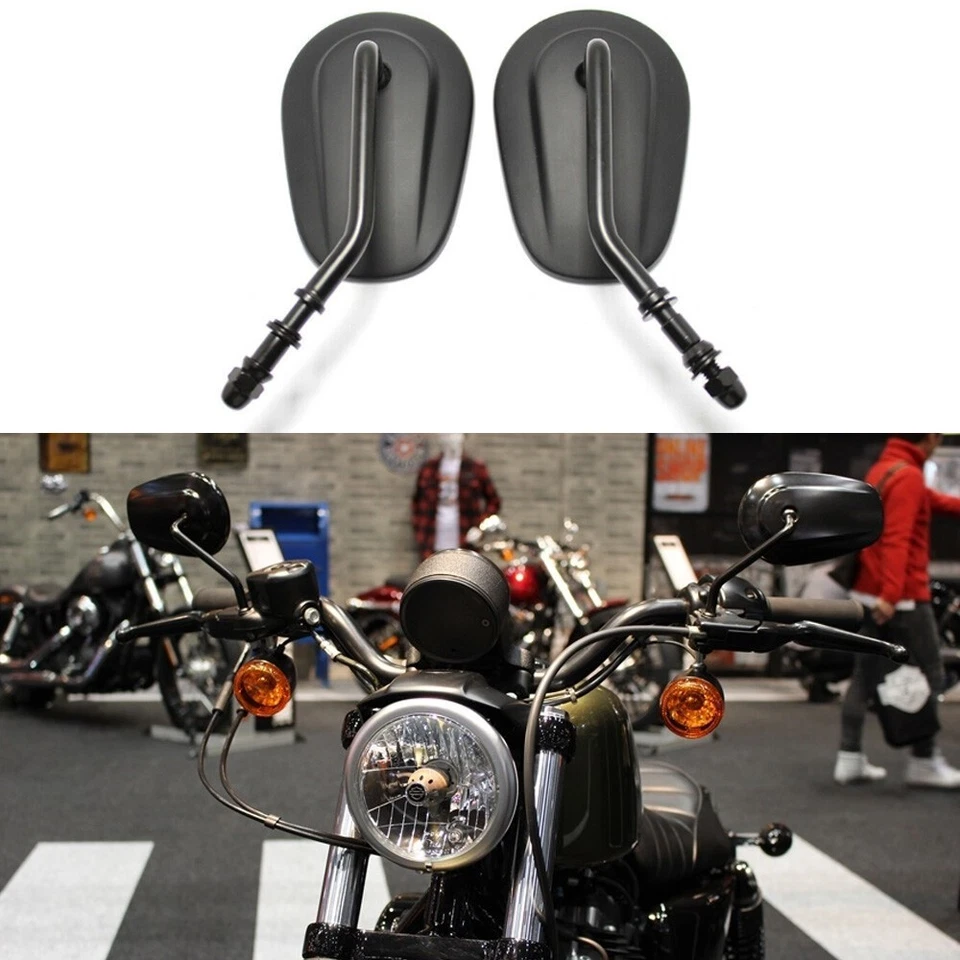 Espejos retrovisores laterales negros para motocicleta Harley Davidson Forty Eight XL1200X 2010-2019 Foto 1 de 4