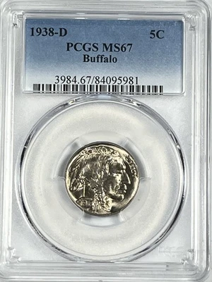 1938-D Buffalo Nickel : PCGS MS67 - Image 1 of 4