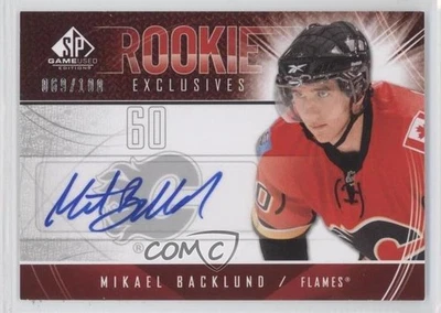 2009 SP Game Used Edition Rookie Exclusives /100 Mikael Backlund #RE-BA Auto RC - Image 1 of 2