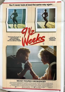 PÓSTER DE PELÍCULA DE UNA SOLA CARA LANZAMIENTO CINE AUSTRALIANO 9 1/2 SEMANAS - Imagen 1 de 1