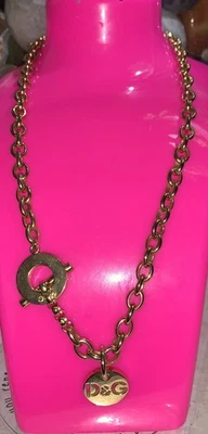 Colar feminino Dolce & Gabbana Goldtone 18"" - Imagem 1 de 4