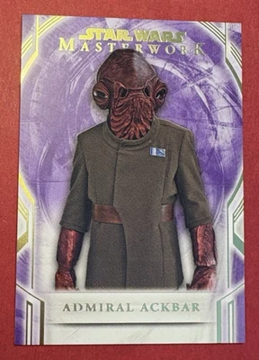 Admiral Ackbar Purple 8/50 2018 Topps Star Wars Masterwork 81 Parallel Card - Image 1 of 4